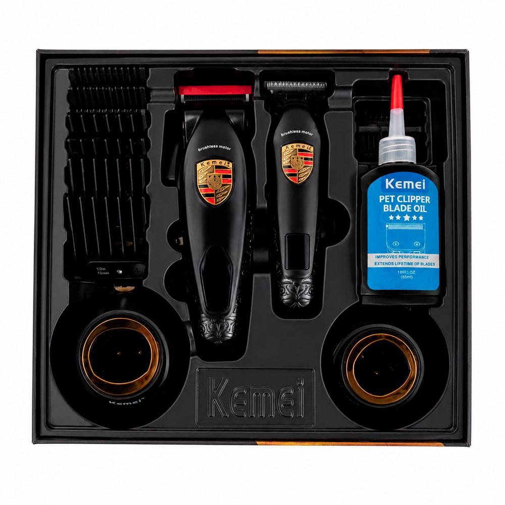 KEMEI KM-2365 KIT CORTADORA Y TRIMMER PROFESIONAL INALÁMBRICO - 6