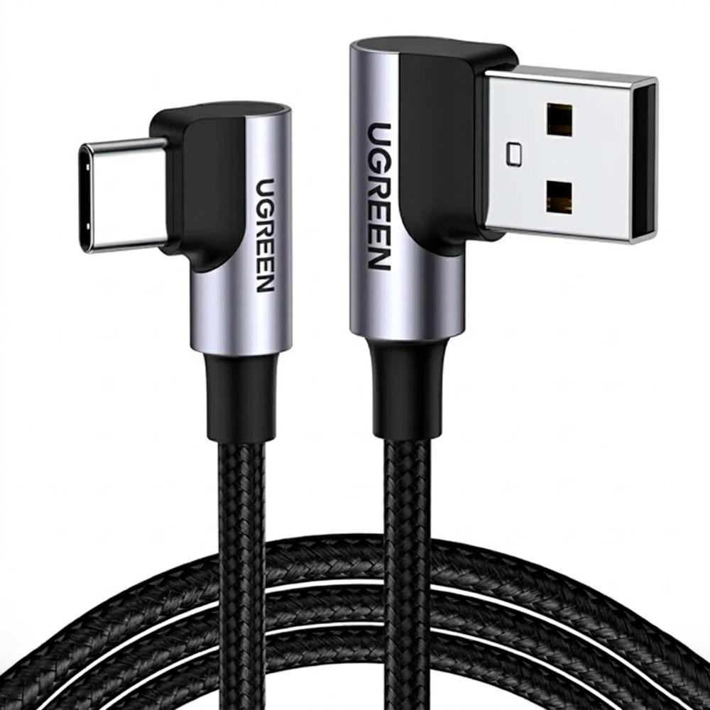 UGREEN US176 CABLE USB A A USB C 90° CARGA RÁPIDA TRENZADO 1M - 1