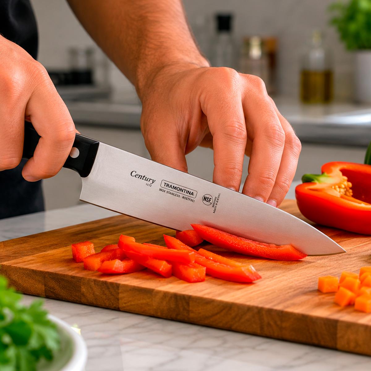 CUCHILLO CHEF TRAMONTINA CENTURY 7 PULGADAS ACERO INOXIDABLE - 7