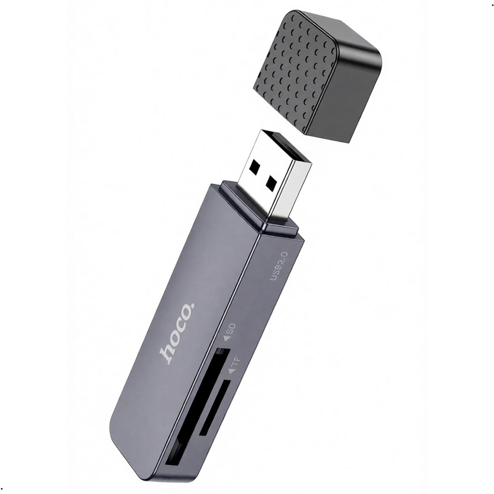 LECTOR DE MEMORIA 2 EN 1 TIPO C / USB2.0 UP 2TB HOCO HB45 - 3