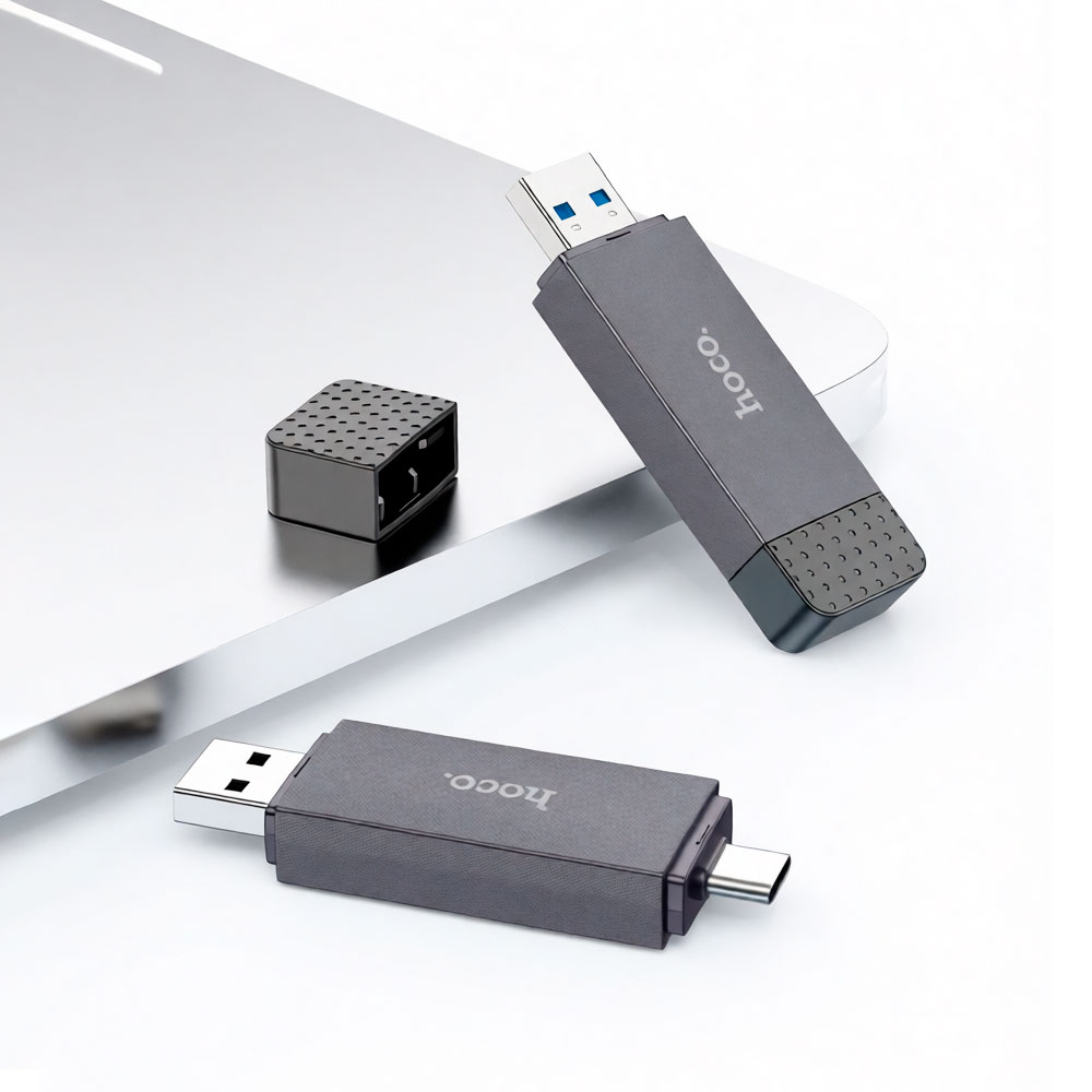 LECTOR DE MEMORIA 2 EN 1 TIPO C / USB2.0 UP 2TB HOCO HB45 - 5