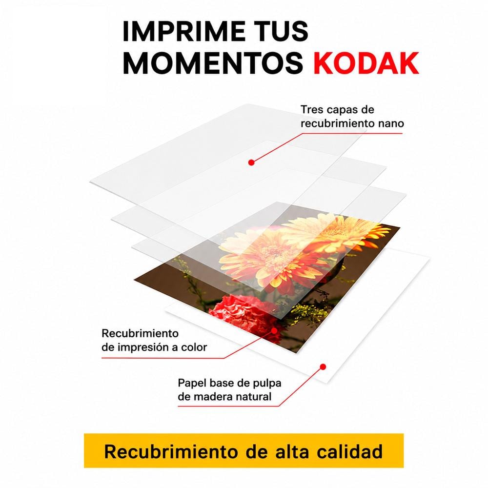 KODAK PAPEL MAGNÉTICO FOTOGRÁFICO 102X152 MM 5 HOJAS INKJET - 4