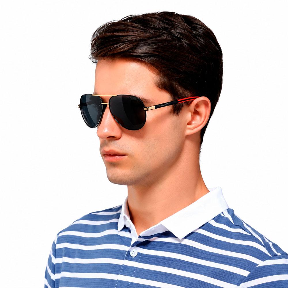 KINGSEVEN K725 LENTES POLARIZADOS GOLD BLACK ROJO UV400 - 7