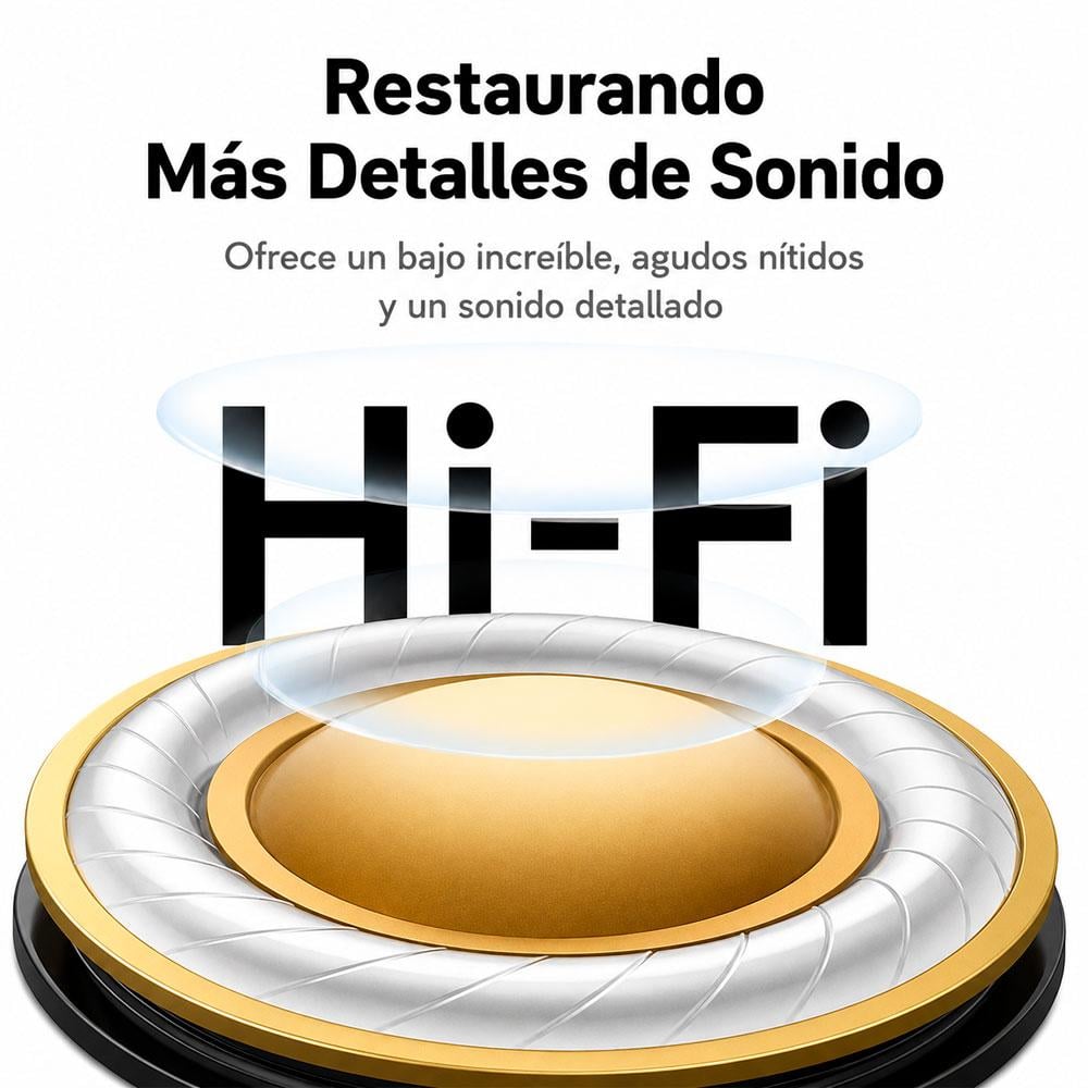 AUDÍFONOS UGREEN WS206 HITUNE T3 PRO BLUETOOTH BLANCO - 3