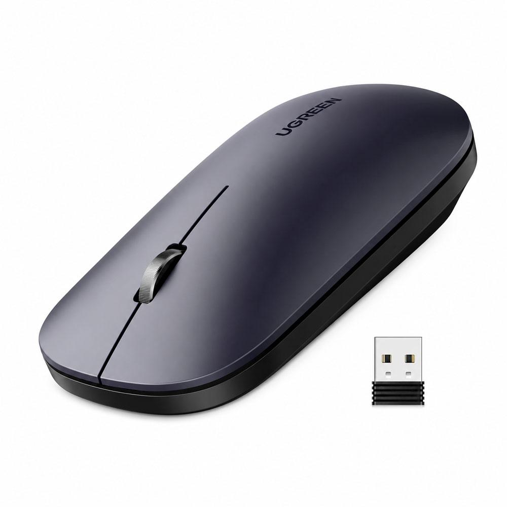 MOUSE INALÁMBRICO UGREEN MU001 NEGRO 2.4GHZ ERGONÓMICO SILENCIOSO - 2