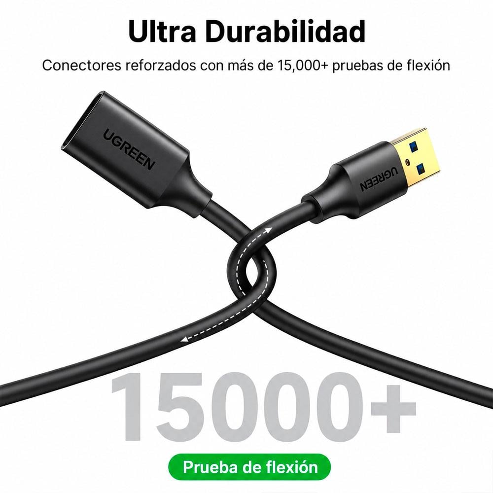 CABLE EXTENSIÓN USB 3.0 UGREEN US129 5 METROS ALTA VELOCIDAD 5GBPS - 3
