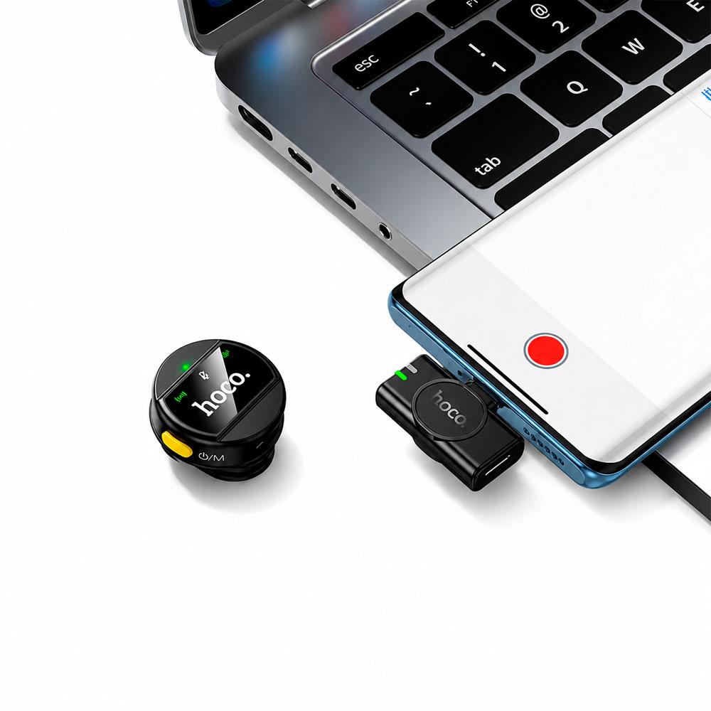 MICRÓFONO INALÁMBRICO HOCO L21 MAGNÉTICO USB TIPO C - 6