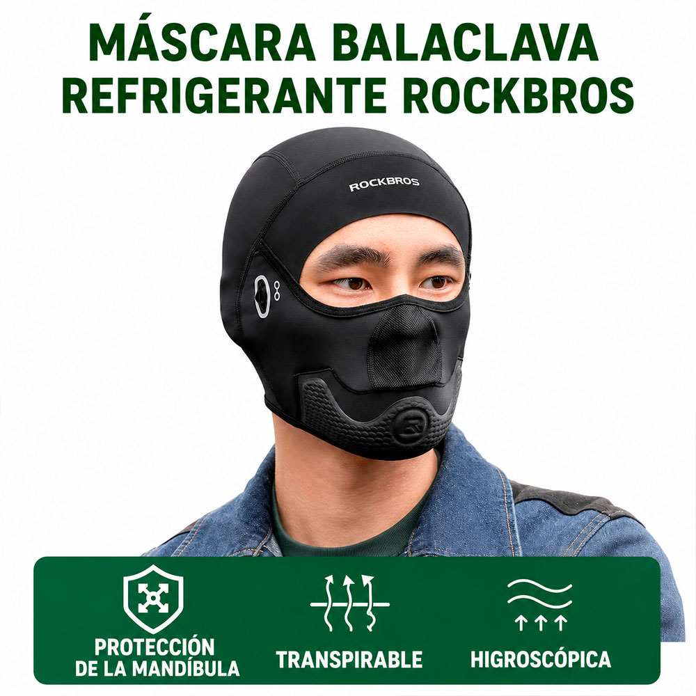 PASAMONTAÑAS ROCKBROS LF70859 PARA CICLISMO MOTO VERANO - 7