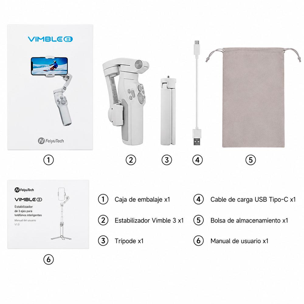 FEIYUTECH VIMBLE 3 ESTABILIZADOR GIMBAL 3 EJES PARA CELULAR - 7