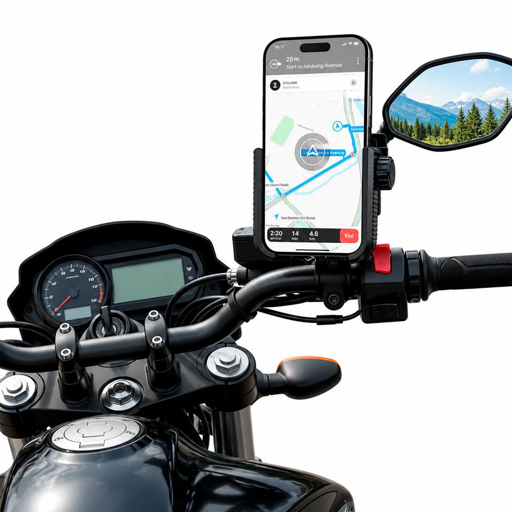 SOPORTE CELULAR HOCO H91 PARA MOTO BICICLETA AJUSTABLE UNIVERSAL - 4