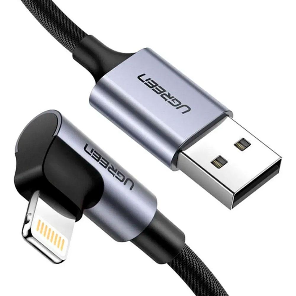 CABLE USB A A LIGHTNING UGREEN US299 90 GRADOS 1M CARGA RÁPIDA - 2