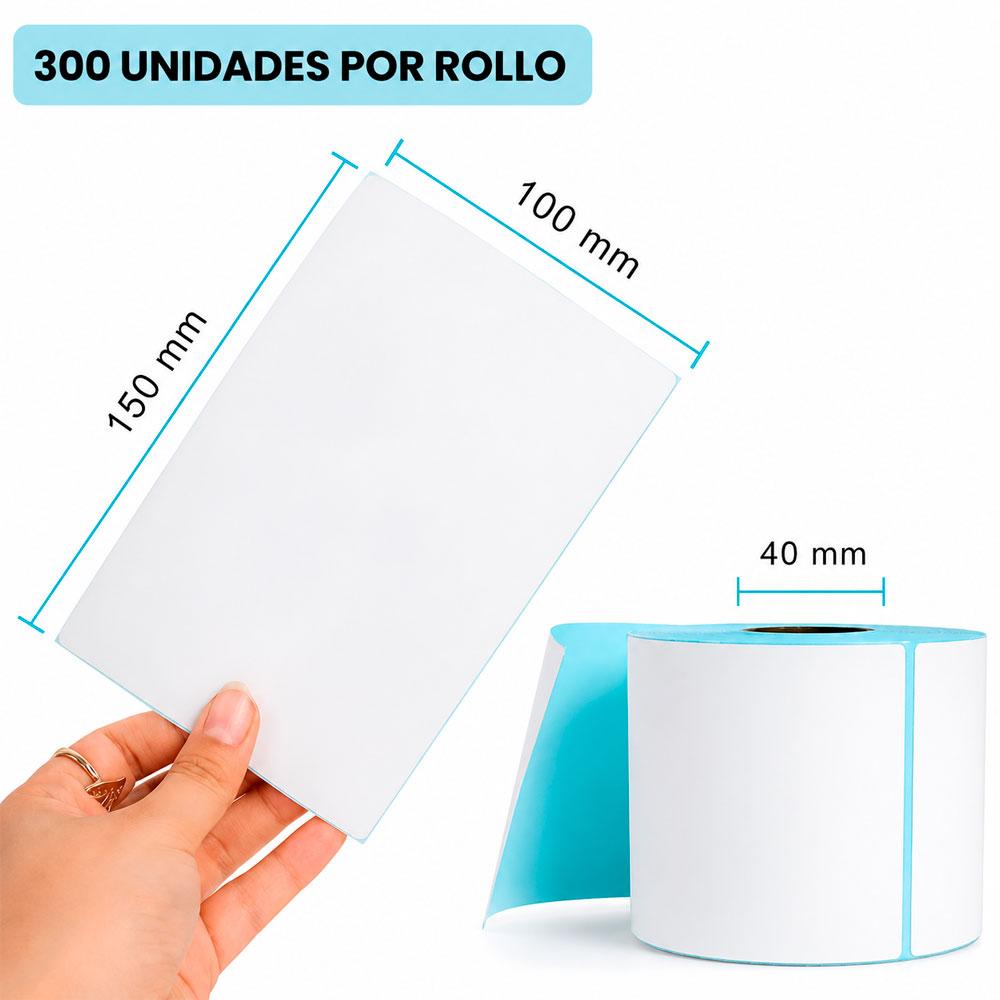 ETIQUETAS TÉRMICAS AUTOADHESIVAS 100X150MM 300 UNIDADES PARA ENVÍOS - 4