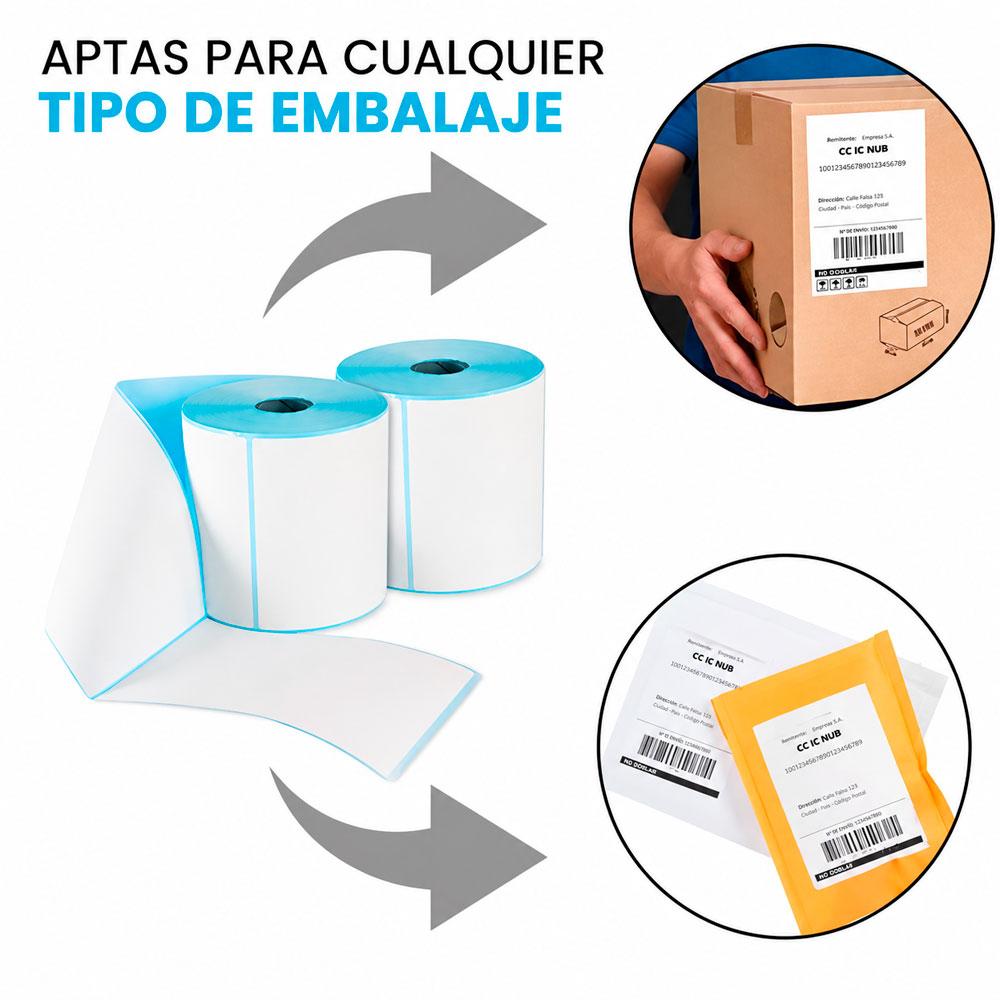 ETIQUETAS TÉRMICAS AUTOADHESIVAS 100X150MM 300 UNIDADES PARA ENVÍOS - 7