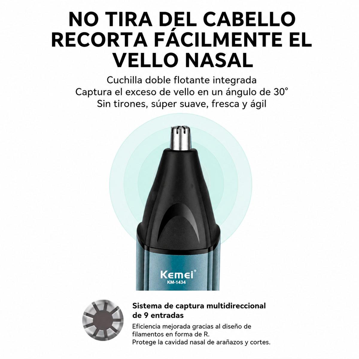 KEMEI KM-1433 MÁQUINA DE AFEITAR 3 EN 1 RECARGABLE USB PARA HOMBRE - 5