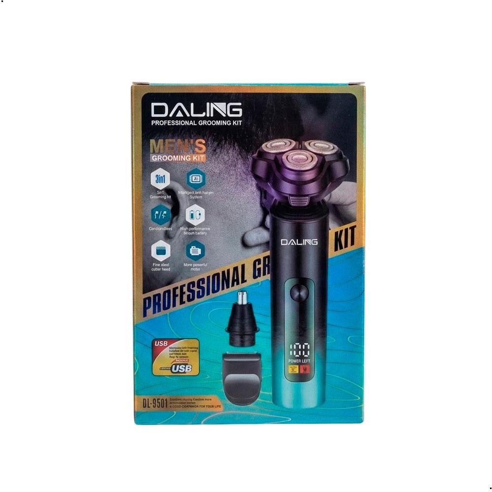 DALING DL-9501 RASURADORA ELÉCTRICA 3 EN 1 RECARGABLE USB HOMBRE - 2