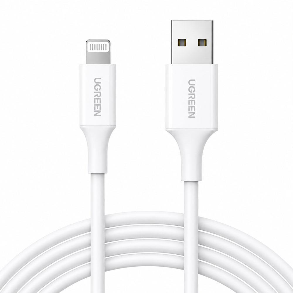 CABLE UGREEN US155 USB A A LIGHTNING 1M MFI CARGA RÁPIDA IPHONE - 2