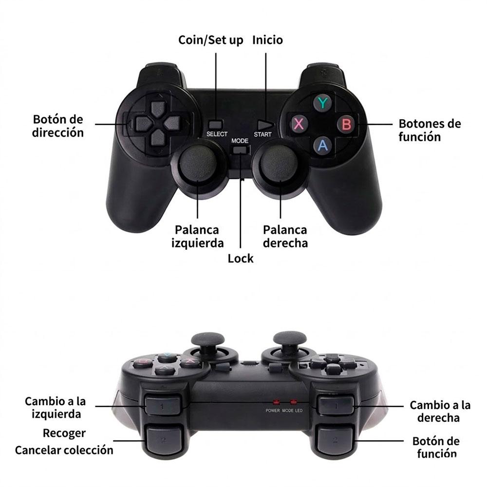 GAME STICK 4K LITE 64GB CONSOLA RETRO EMULADOR INALÁMBRICO CON 2 CONTROLES - 6