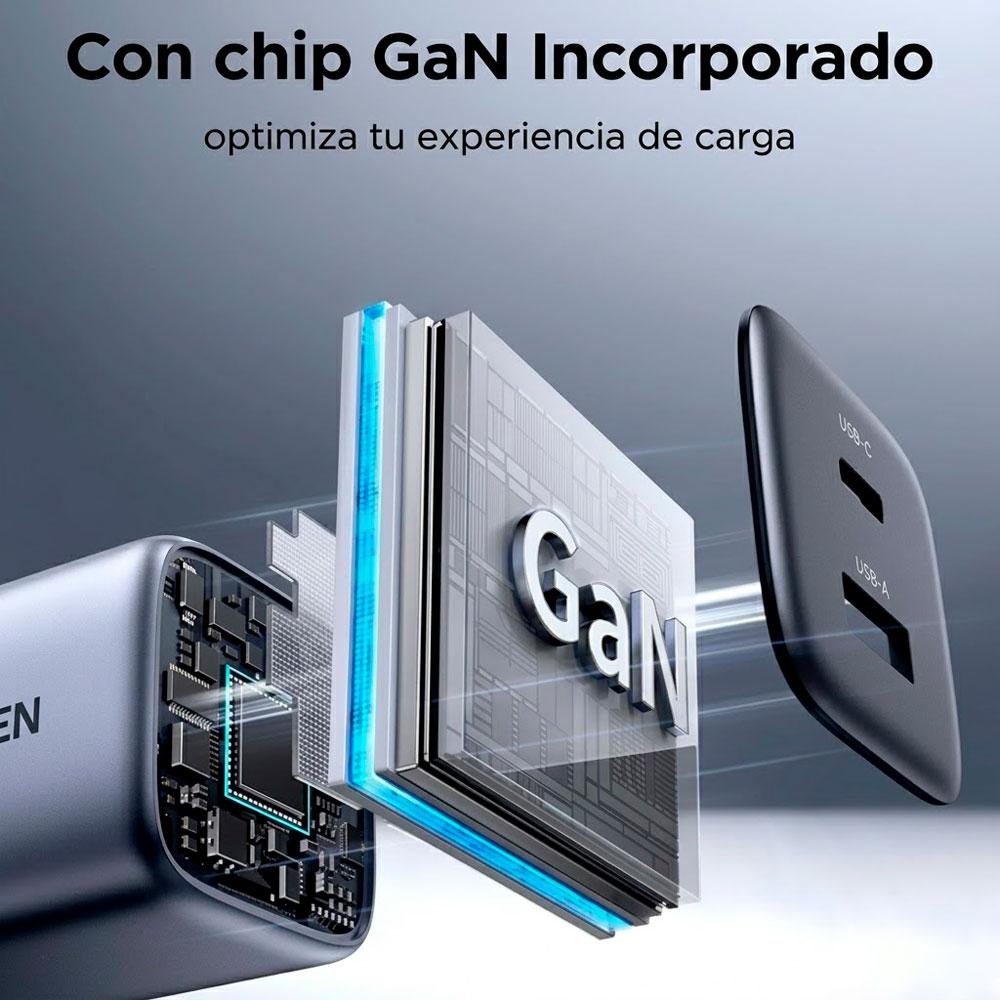 CARGADOR DE PARED UGREEN X516 30W GAN USB-C USB-A CARGA RÁPIDA PD - 9