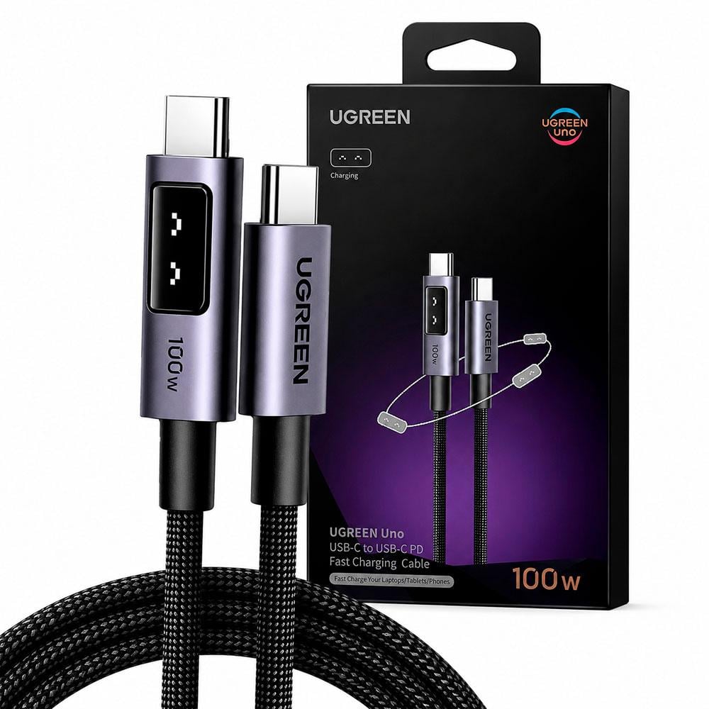 CABLE UGREEN L509 USB C A USB C 100W 2 METROS CARGA RÁPIDA PD - 1