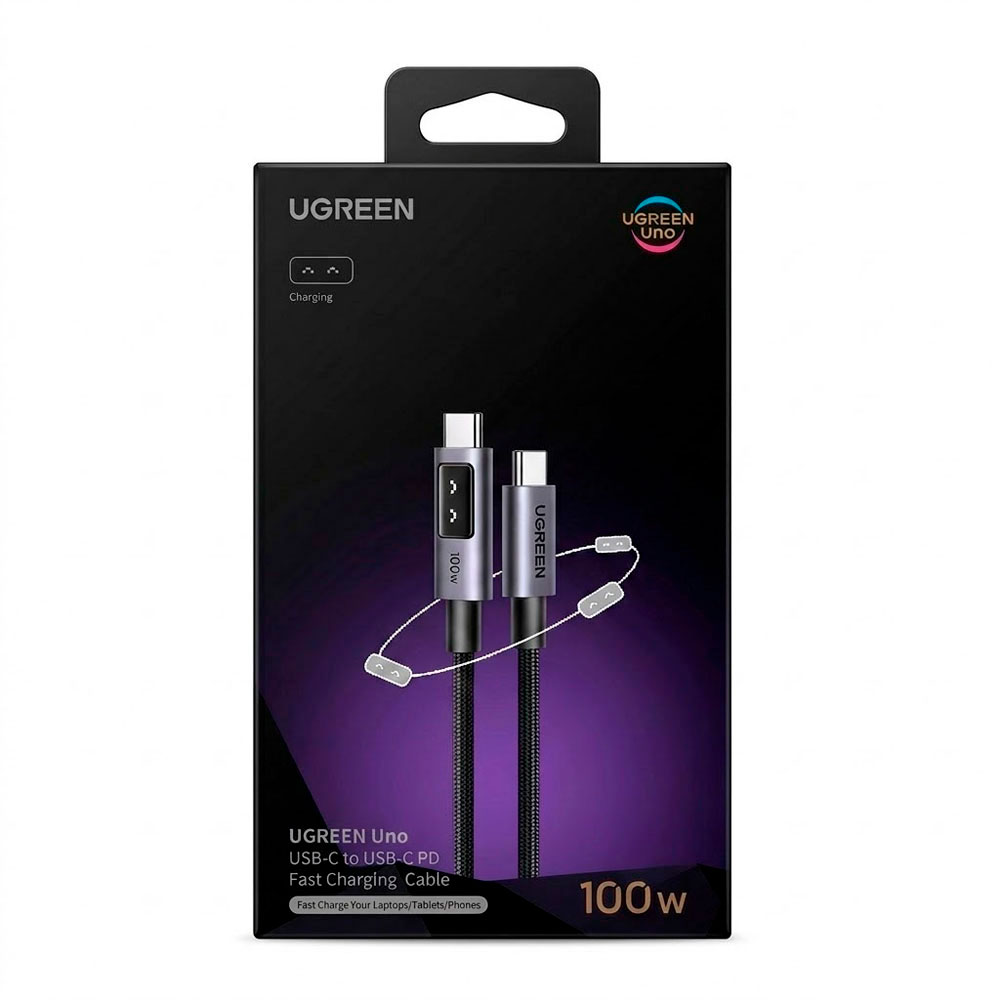CABLE UGREEN L509 USB C A USB C 100W 2 METROS CARGA RÁPIDA PD - 8