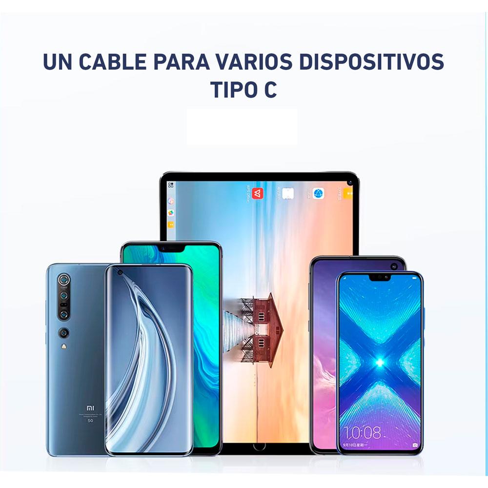 CABLE TOOCKI USB A A USB C 3 METROS 100W CODO 90 GRADOS CARGA RÁPIDA - 5