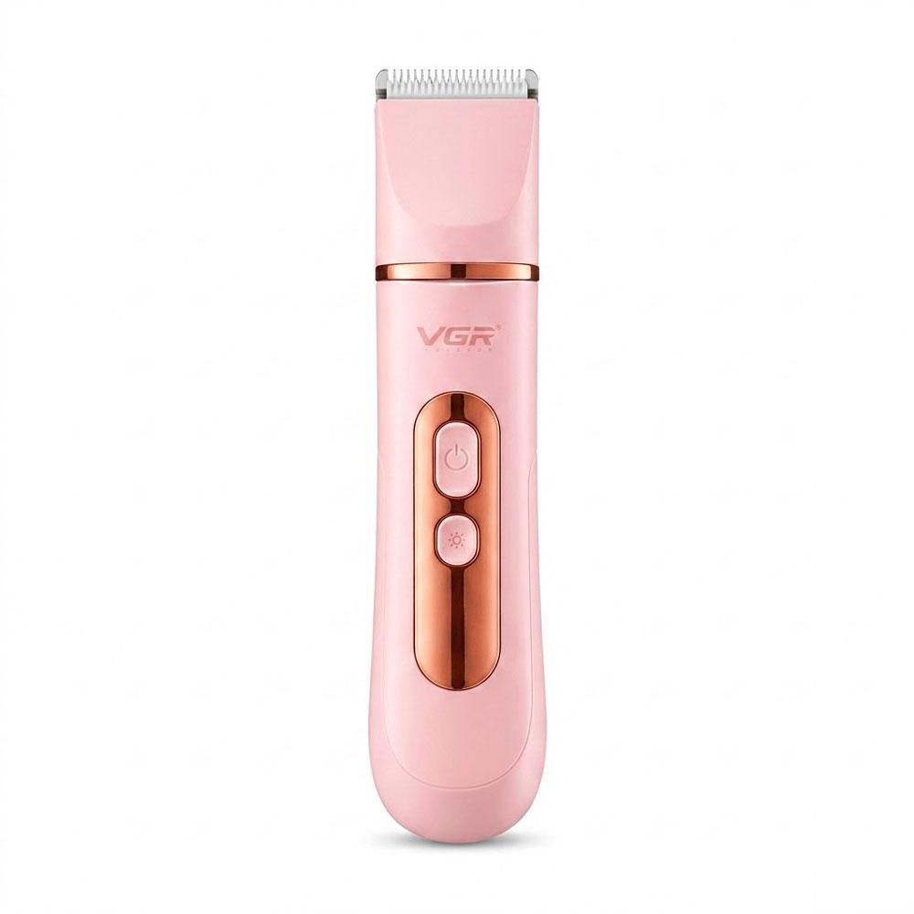 DEPILADORA VGR V-763 5 EN 1 RECARGABLE ROSADA KIT DE ASEO FEMENINO - 5