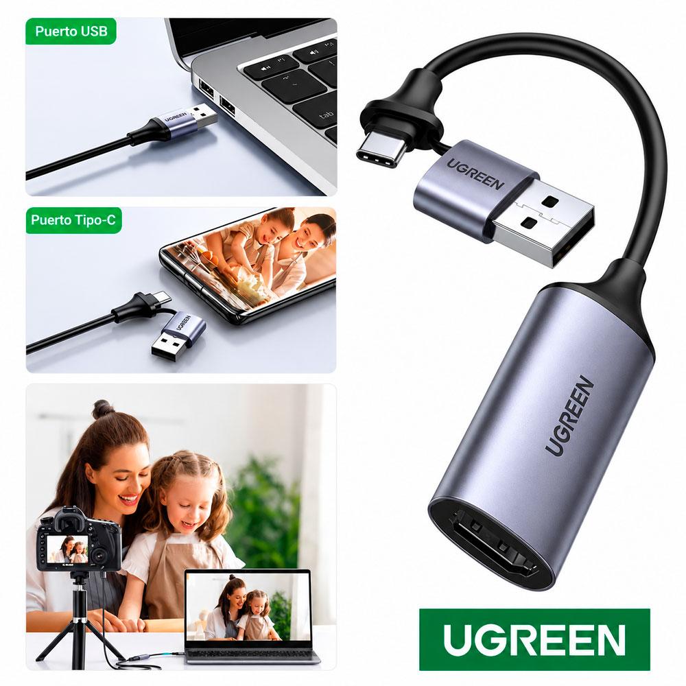 UGREEN CM489 CAPTURADOR DE VIDEO HDMI USB 1080P 30HZ PARA PC - 9