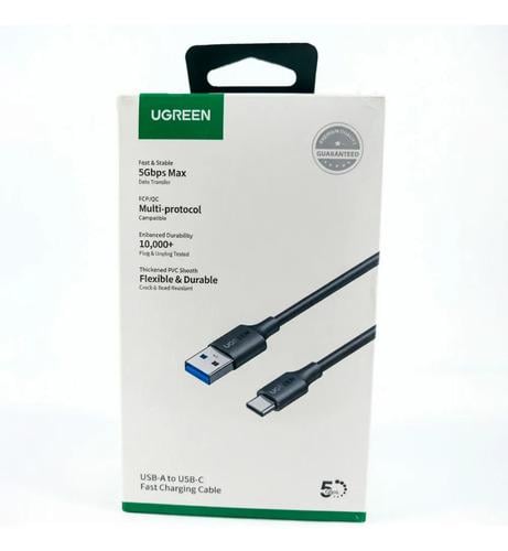 CABLE UGREEN US287 USB A A C 1M CARGA RÁPIDA NEGRO - 2
