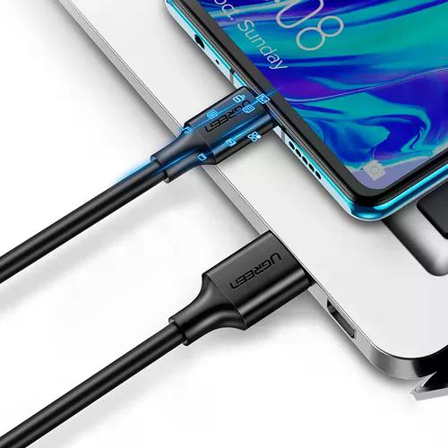 CABLE UGREEN US287 USB A A C 1M CARGA RÁPIDA NEGRO - 4