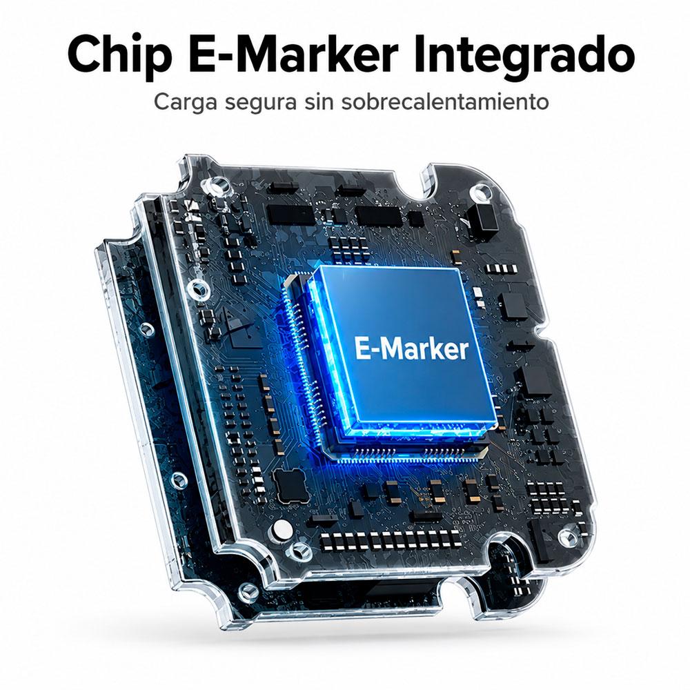UGREEN L520 CABLE MAGNÉTICO USB-C A USB-C 100W CARGA RÁPIDA 1M - 7