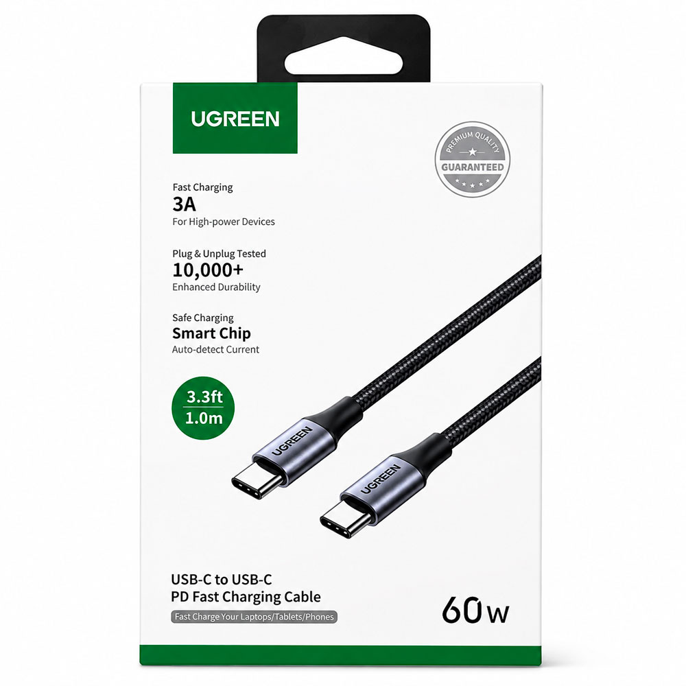 UGREEN US261 CABLE USB-C A USB-C 60W CARGA RÁPIDA PD 1M - 10