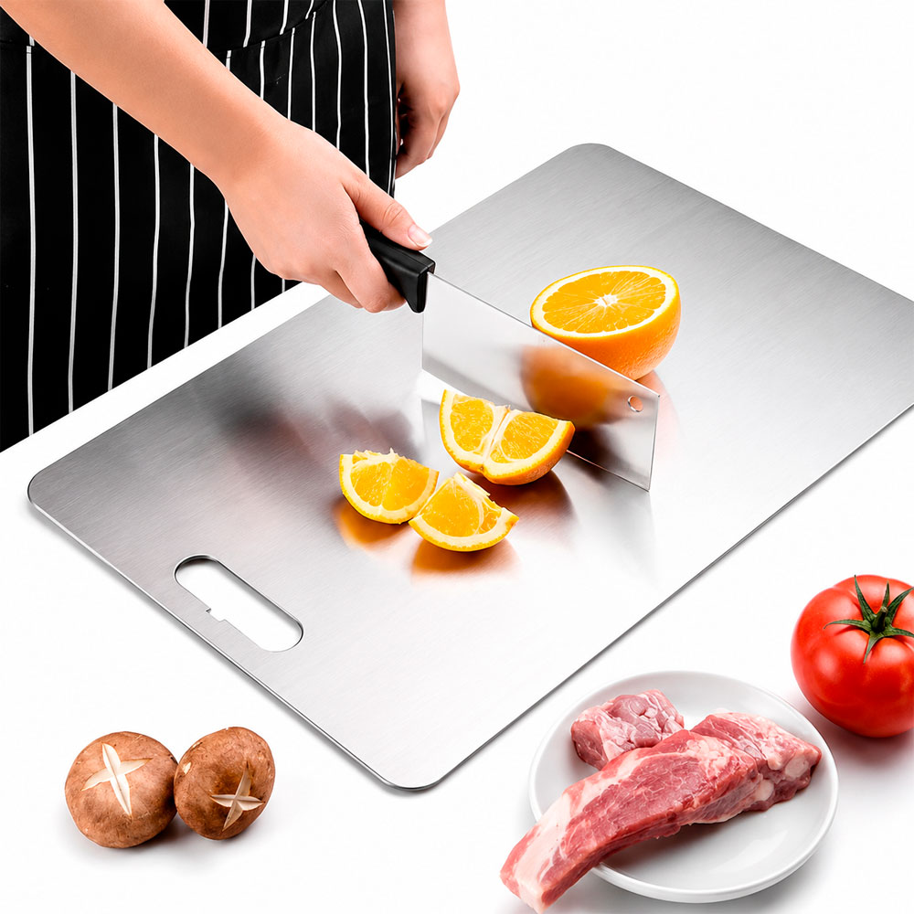 TABLA DE ACERO PARA PICADO Y CORTE DE ALIMENTOS 20X30CM - 6