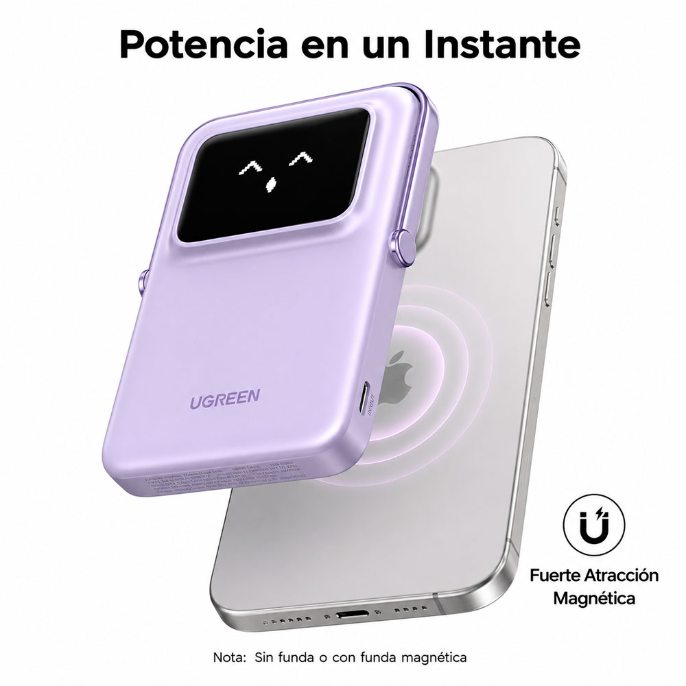 POWER BANK MAGNÉTICO 10000MAH 20W CON SOPORTE INTEGRADO - 7
