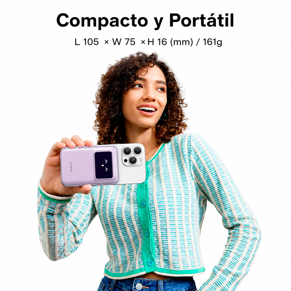 POWER BANK MAGNÉTICO 10000MAH 20W CON SOPORTE INTEGRADO - 8