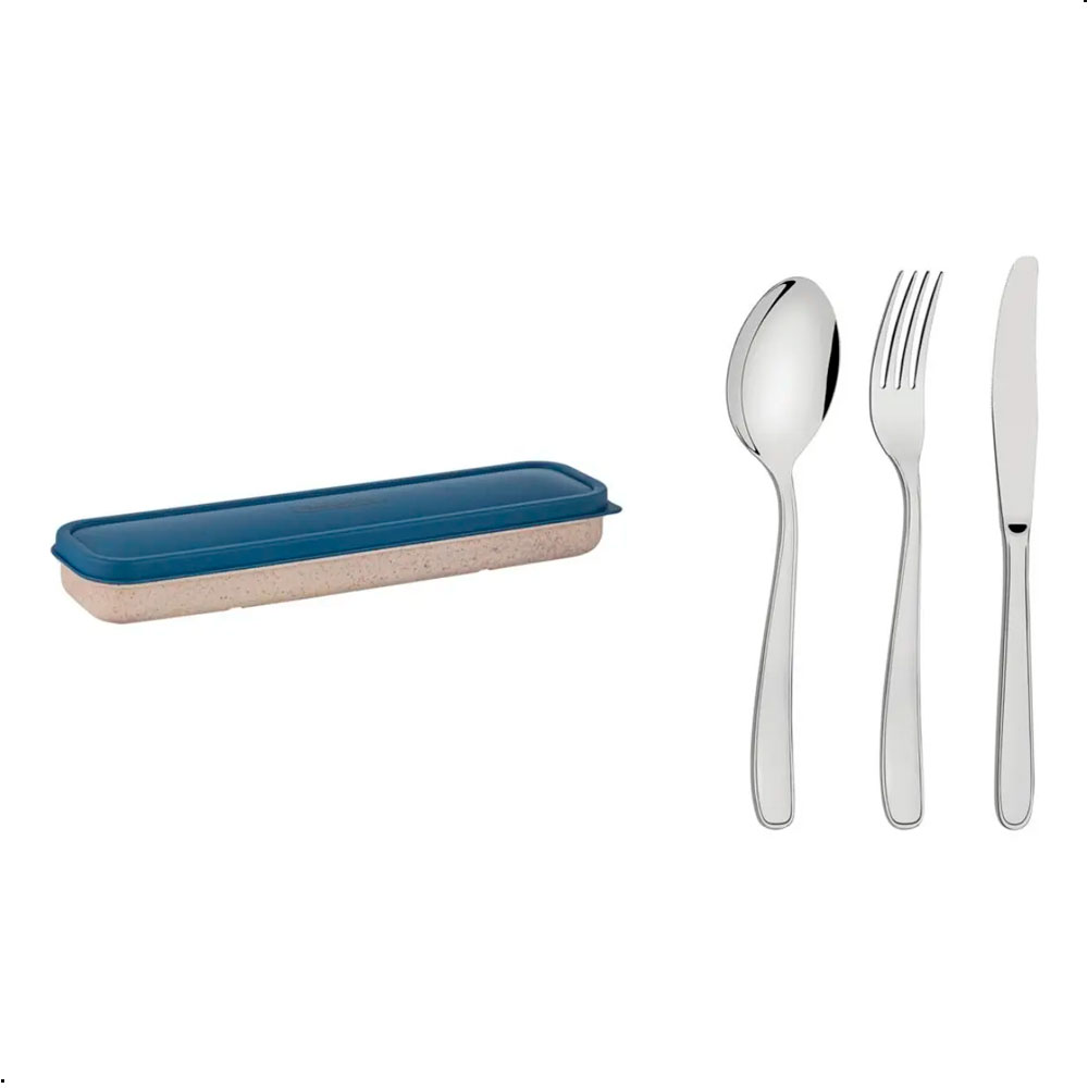 SET CUBIERTOS X4 PZS TRAMONTINA PORTATIL LONCHERA - 3