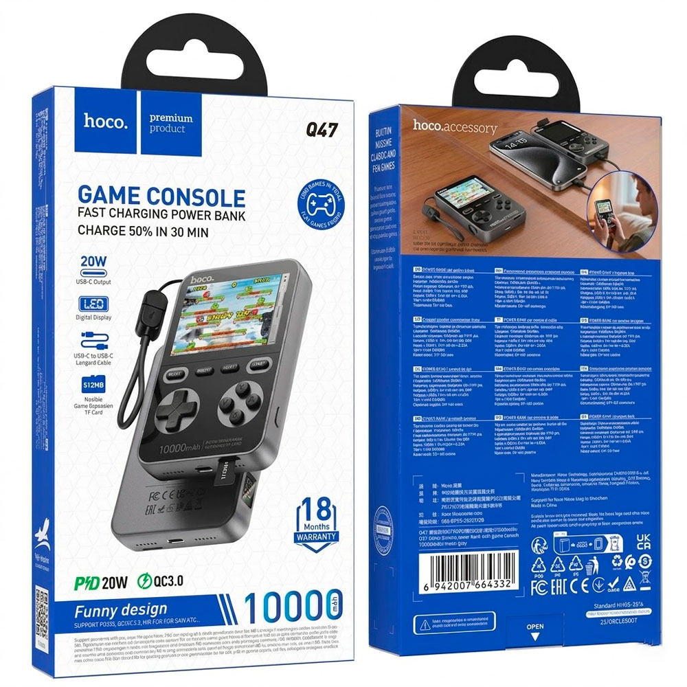 POWER BANK 10000MAH CON CONSOLA GAMING PORTÁTIL Y CARGA RÁPIDA - 6