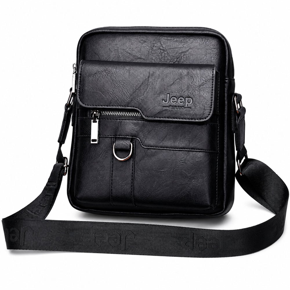 MORRAL CRUZADO HOMBRE 21X25X7 CM CON BOLSILLOS Y COMPARTIMENTOS - 2