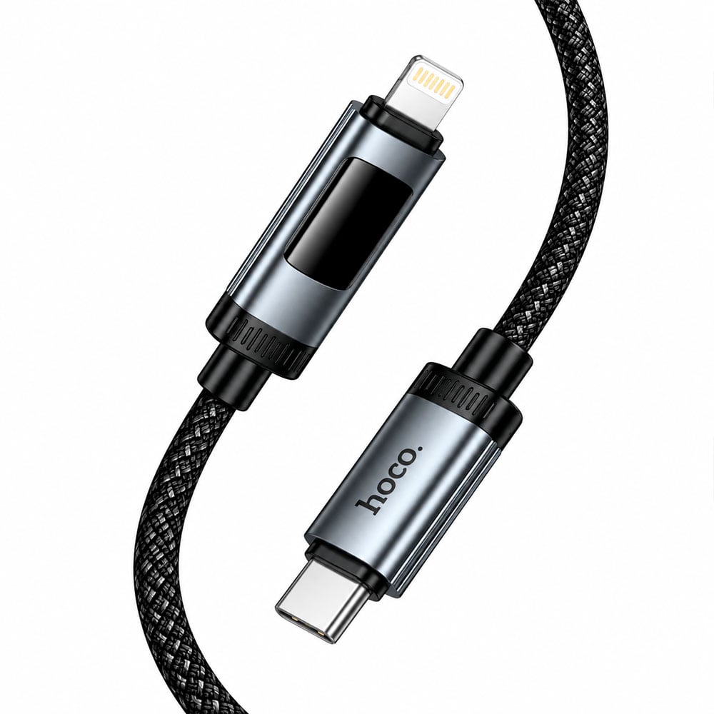 CABLE USB C LIGHTNING 27W CON PANTALLA OLED PARA IPHONE Y TRANSFERENCIA - 1