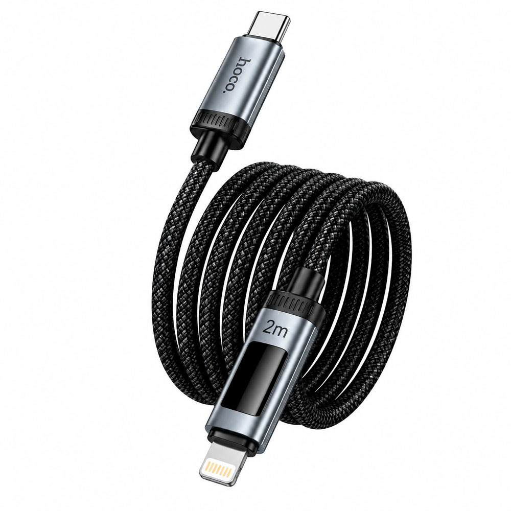 CABLE USB C LIGHTNING 27W CON PANTALLA OLED PARA IPHONE Y TRANSFERENCIA - 7