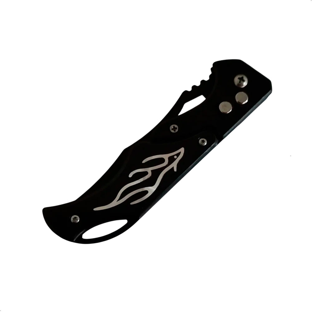 NAVAJA PLEGABLE CON HOJA METÁLICA DE 21 CM Y DISEÑO DECORATIVO - 5