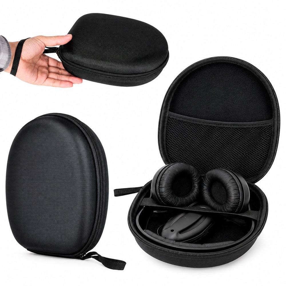 ESTUCHE DE TRANSPORTE PARA AUDÍFONOS RÍGIDO CON BOLSILLO INTERIOR - 1