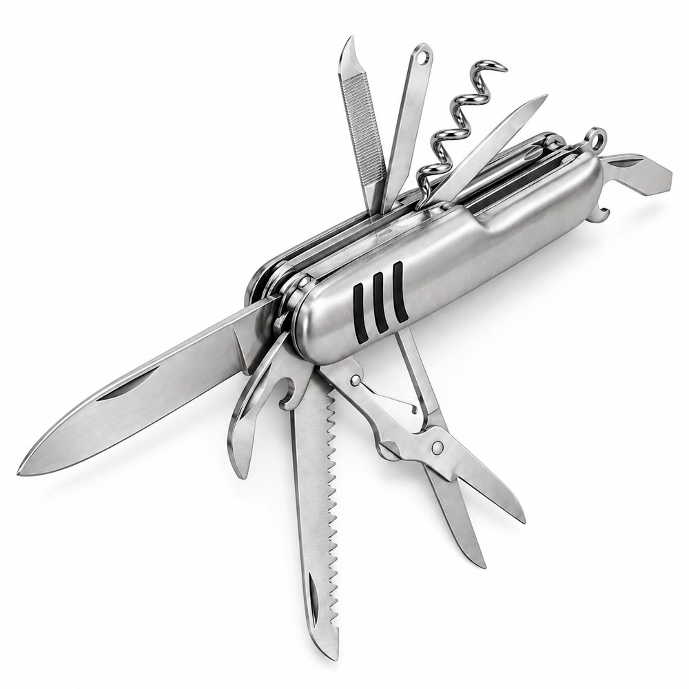 NAVAJA MULTIHERRAMIENTA DE ACERO K5011G CON FUNCIONES MANUALES - 5