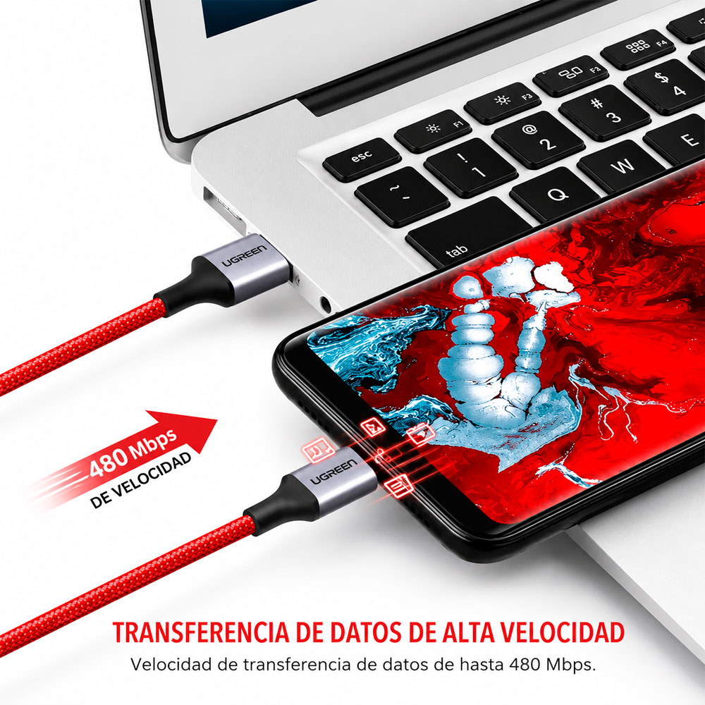 CABLE USB TIPO C 6A PARA CARGA RÁPIDA Y TRANSFERENCIA DE DATOS - 5