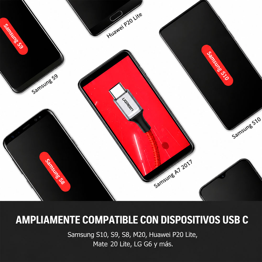 CABLE USB TIPO C 6A PARA CARGA RÁPIDA Y TRANSFERENCIA DE DATOS - 6