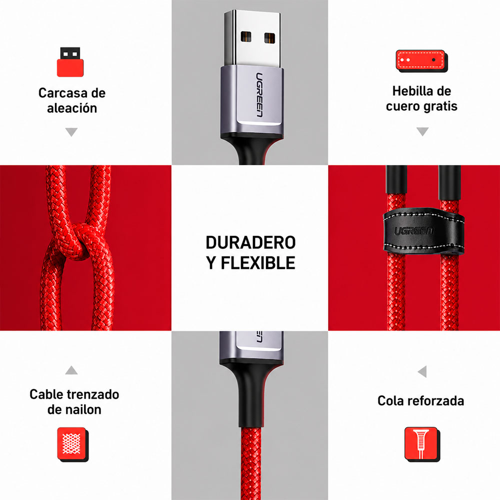 CABLE USB TIPO C 6A PARA CARGA RÁPIDA Y TRANSFERENCIA DE DATOS - 7