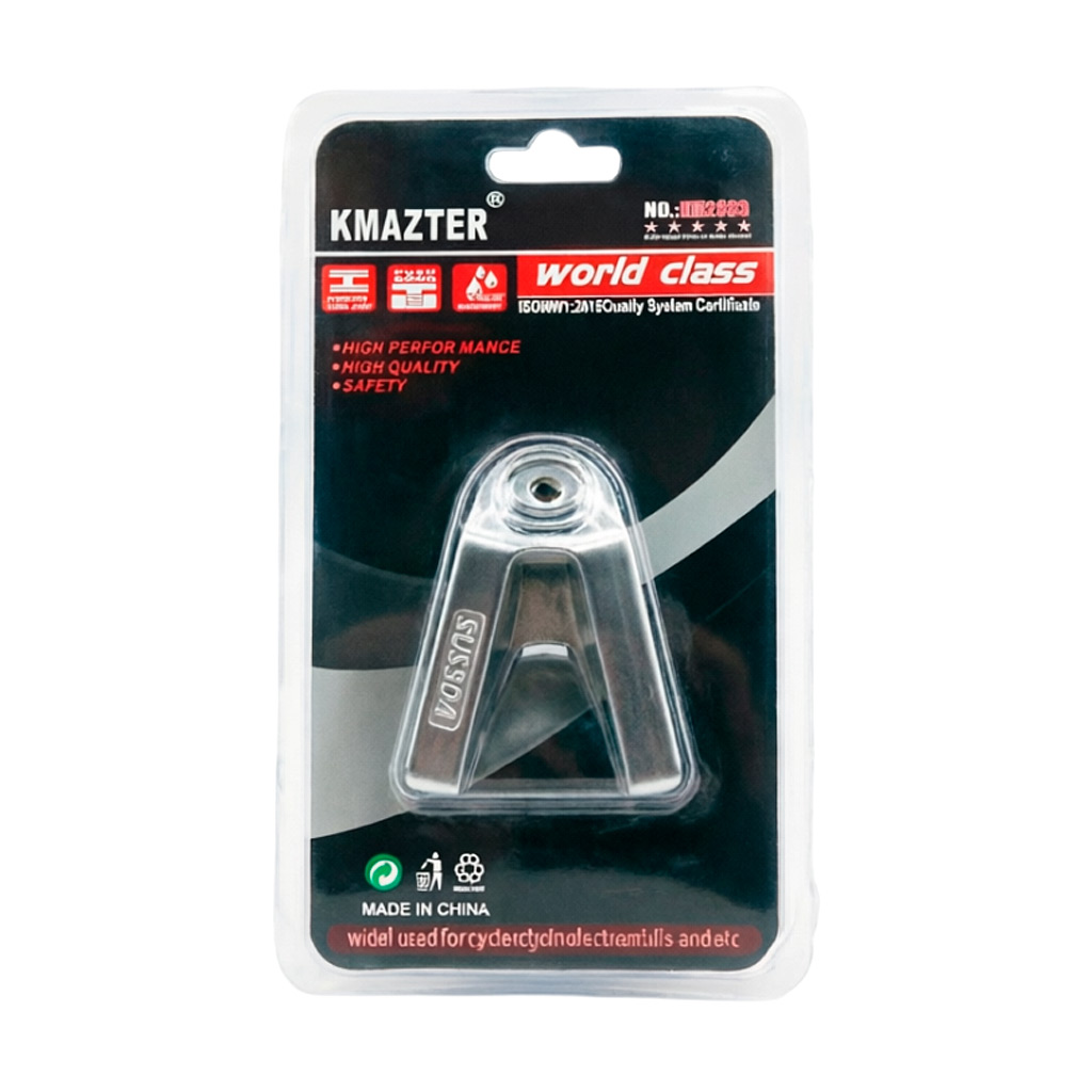 CANDADO KMAZTER KM2033 BLOQUEO DE DISCO MOTO EN ACERO INOXIDABLE - 5