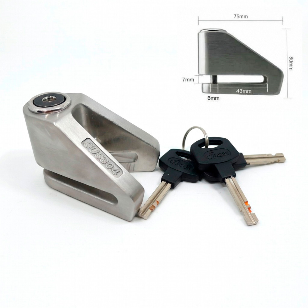 CANDADO KMAZTER KM2033 BLOQUEO DE DISCO MOTO EN ACERO INOXIDABLE - 8