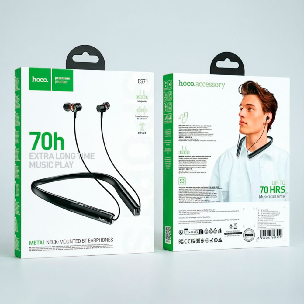 AUDÍFONO BLUETOOTH HOCO ES71 SPORT BATERÍA 70 HORAS - 2