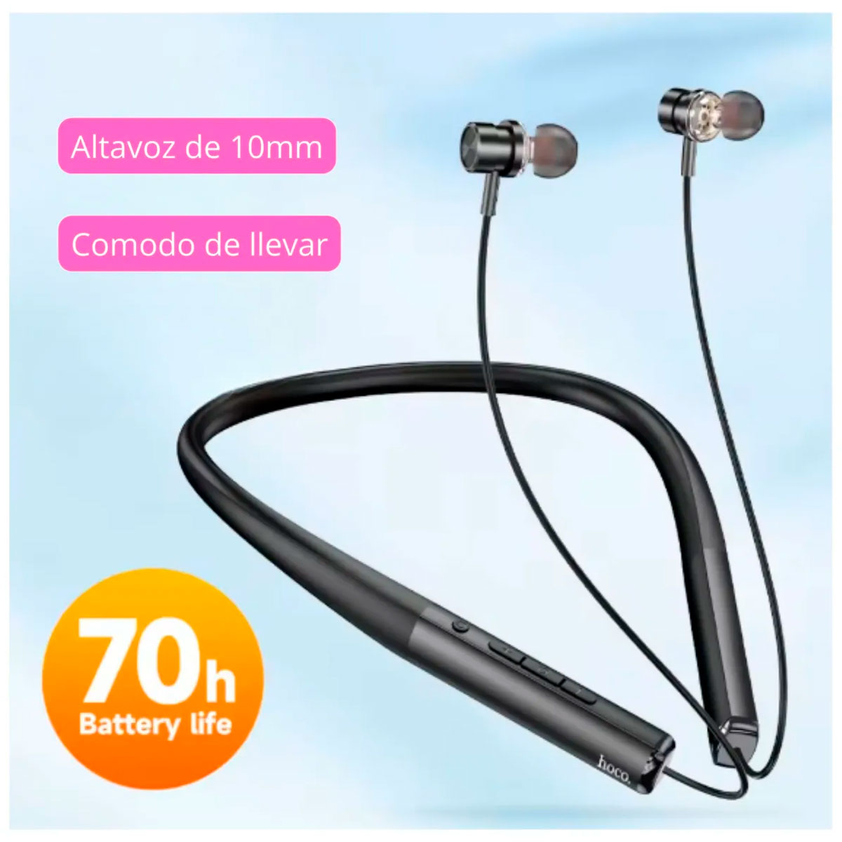 AUDÍFONO BLUETOOTH HOCO ES71 SPORT BATERÍA 70 HORAS - 5