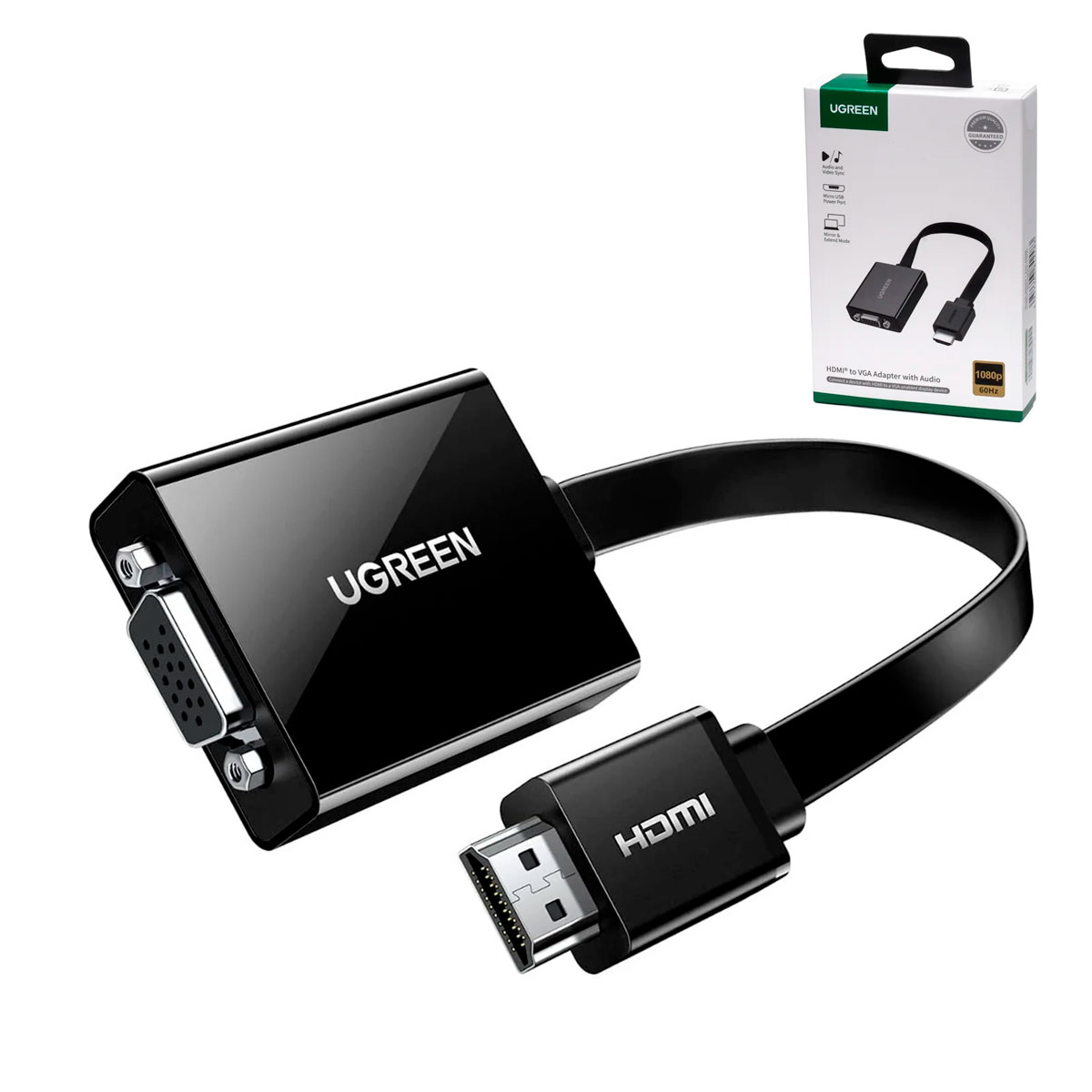 ADAPTADOR UGREEN MM103 HDMI A VGA CON AUDIO 1080P 60HZ - 1